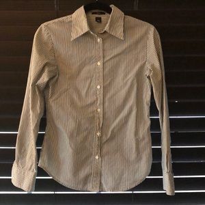 GAP Button Down Blue and White Stripe Shirt